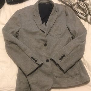 Medium gray fabric suit jacket
